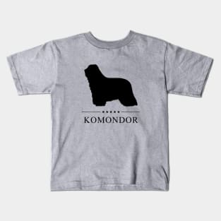 Komondor Black Silhouette Kids T-Shirt